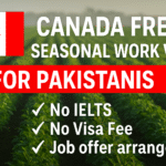 Canada free work visa for Pakistanis 2025